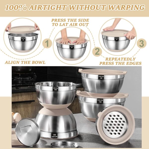 Limited Time Deal! Mixing Bowls with Airtight Lids Set - Image 7