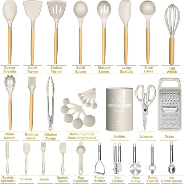 Limited Time Deal! Umite Chef Silicone Kitchen Utensil Set - Image 2