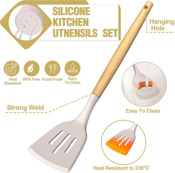 Limited Time Deal! Umite Chef Silicone Kitchen Utensil Set - Image 7