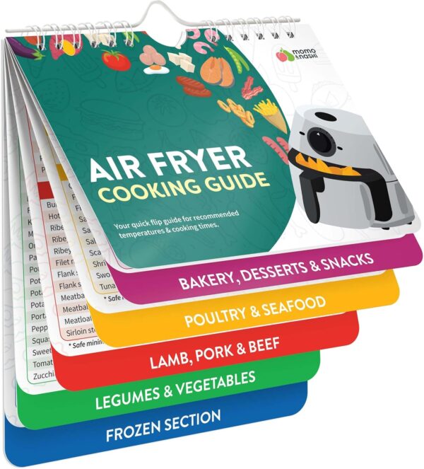 Limited Time Deal! Air Fryer Cheat Sheet Magnets Cooking Guide Booklet