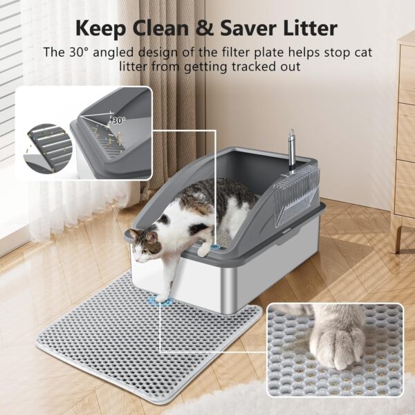 Limited Time Deal 38% OFF! Stainless Steel Cat Litter Box - Image 3