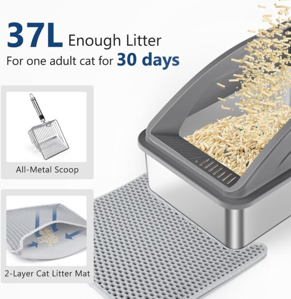 Limited Time Deal 38% OFF! Stainless Steel Cat Litter Box - Image 6