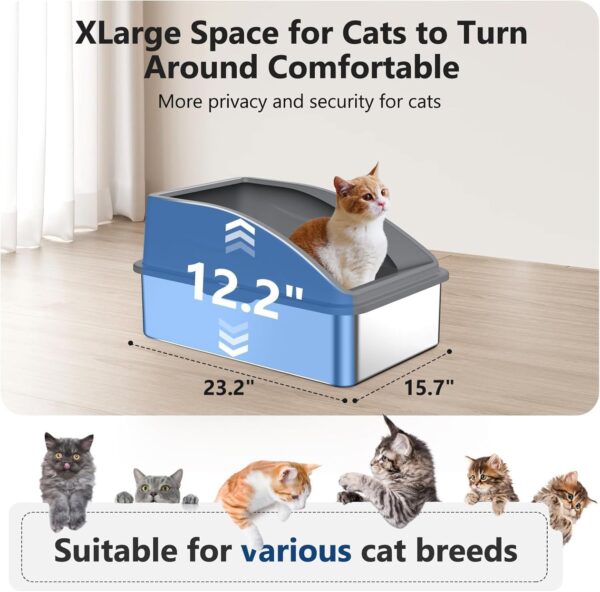 Limited Time Deal 38% OFF! Stainless Steel Cat Litter Box - Image 9