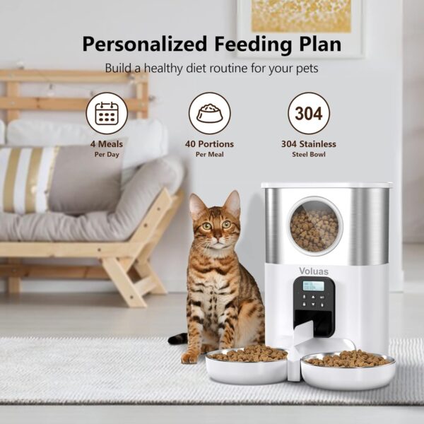 Limited Time Deal 50% OFF! VOLUAS Automatic Cat Feeders for Two Cats - Image 4