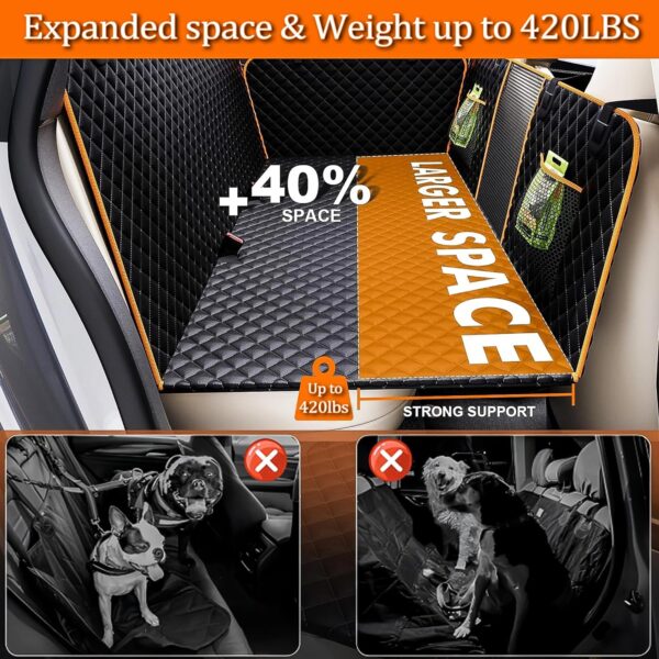 Limited Time Deal 70%OFF! Hard Bottom Holds 420LBS, Dog Car Seat Cover - Image 5