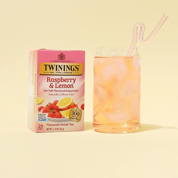 Limited Time Deal 39%OFF! Twinings Raspberry & Lemon Herbal Tea Individually Wrapped Bags - Image 4