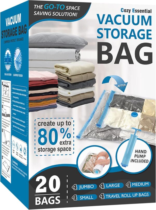 Limited Time Deal 42%OFF! 20 Pack Vacuum Storage Bags, Space Saver Bags