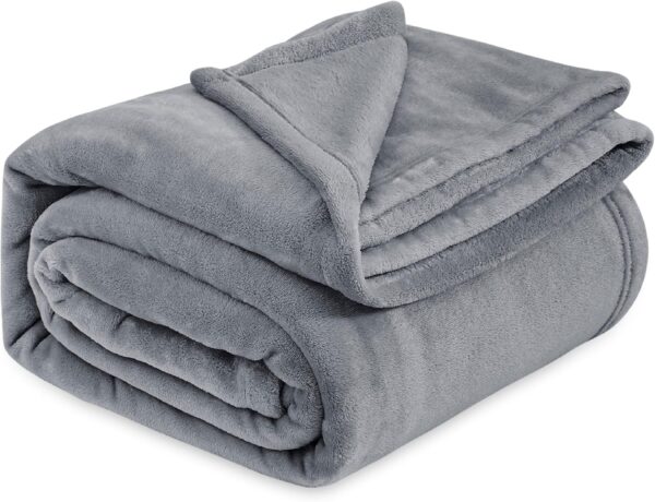 Limited Time Deal 36%OFF! Bedsure Fleece King Size Blankets for Bed Grey - Soft Lightweight Plush Cozy Fuzzy Luxury Warm Winter Blanket Microfiber, 108x90 inches