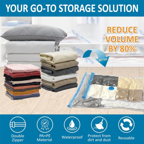 Limited Time Deal 42%OFF! 20 Pack Vacuum Storage Bags, Space Saver Bags - Image 3