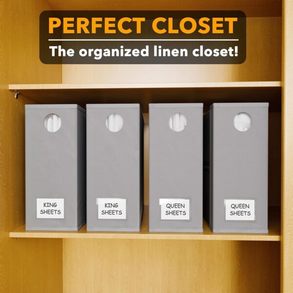 Limited Time Deal 40%OFF! SpaceAid 4 Pack Bed Sheet Organizers and Storage, Foldable Sheet Organizer - Image 6