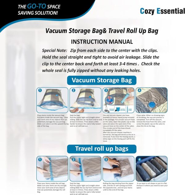 Limited Time Deal 42%OFF! 20 Pack Vacuum Storage Bags, Space Saver Bags - Image 7