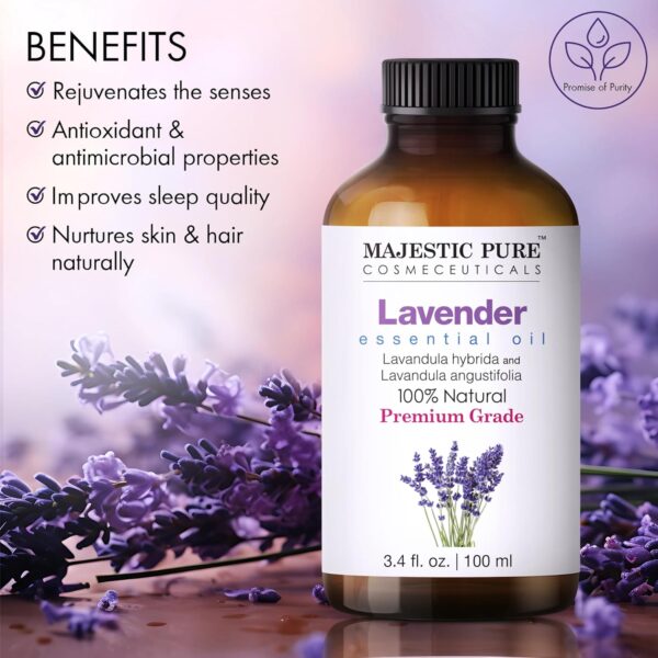 Limited Time Deal 40%OFF! Majestic Pure Lavender Essential Oil with Glass Dropper