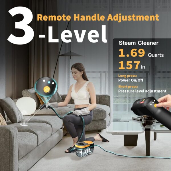 Limited Time Deal 46%OFF! Steam Cleaner, 3-Level Adjustable Handle, 15s Heat-Up - Image 3