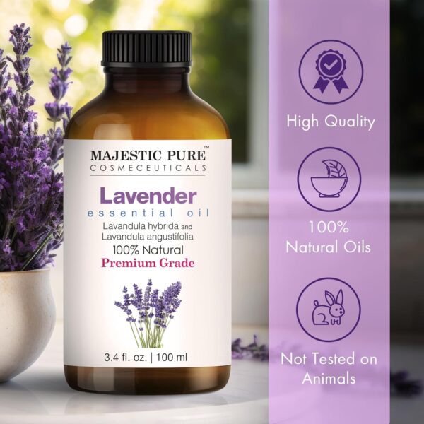 Limited Time Deal 40%OFF! Majestic Pure Lavender Essential Oil with Glass Dropper - Image 3
