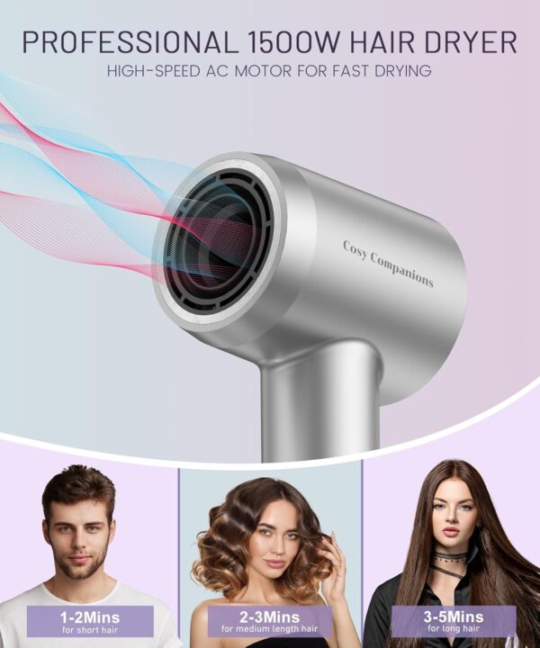 Limited Time Deal 50%OFF! Hair Dryer - 150000 RPM High-Speed Brushless Motor Negative Ionic Blow Dryer - Image 6