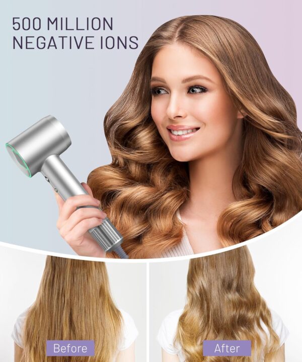 Limited Time Deal 50%OFF! Hair Dryer - 150000 RPM High-Speed Brushless Motor Negative Ionic Blow Dryer - Image 7