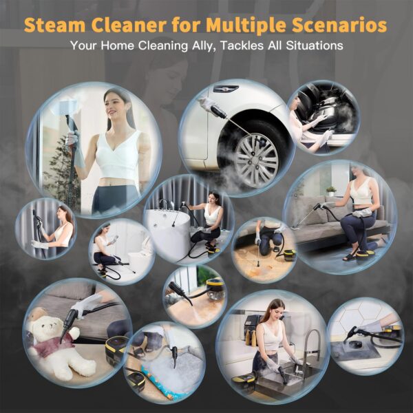 Limited Time Deal 46%OFF! Steam Cleaner, 3-Level Adjustable Handle, 15s Heat-Up - Image 7