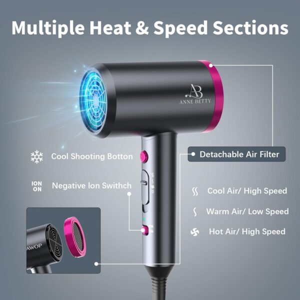 Limited Time Deal 50%OFF! Ionic Hair Dryer with Diffuser - Image 7