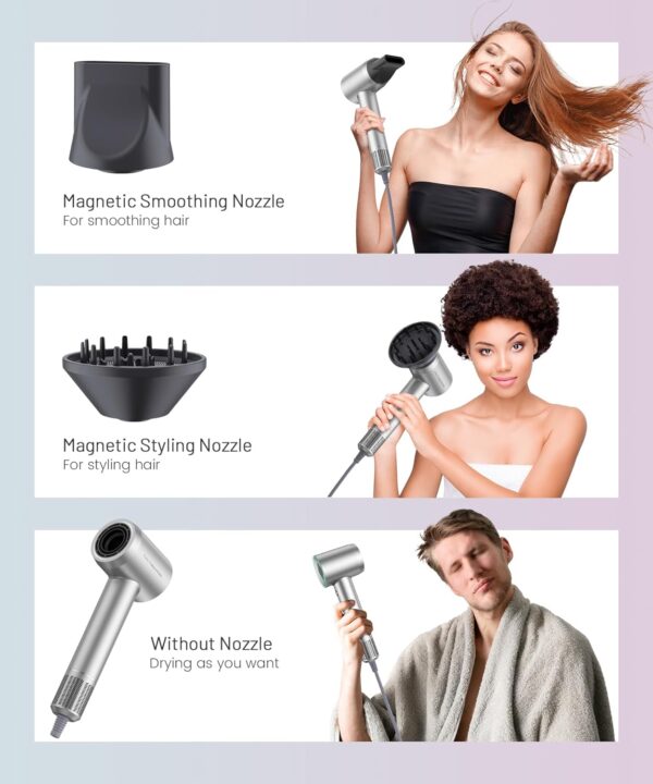 Limited Time Deal 50%OFF! Hair Dryer - 150000 RPM High-Speed Brushless Motor Negative Ionic Blow Dryer - Image 9