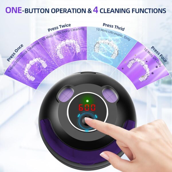 Limited Time Deal 33%OFF! Ultrasonic Retainer Cleaner, Retainer Cleaner Machine - Image 4