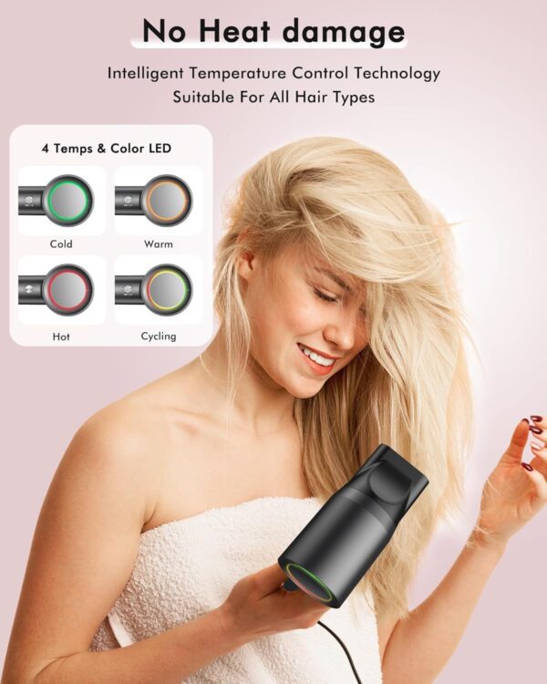Limited Time Deal 50%OFF! Hair Dryer, 160000 RPM Professional High Speed Ionic Blow Dryer - Image 5