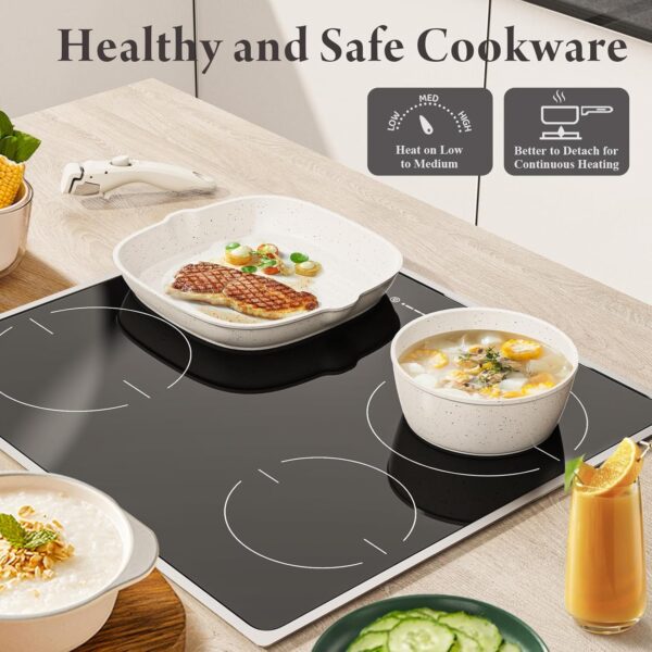 Limited Time Deal 42%OFF! 19 Pcs Pots and Pans Set Non Stick Ceramic Cookware Set - Image 5