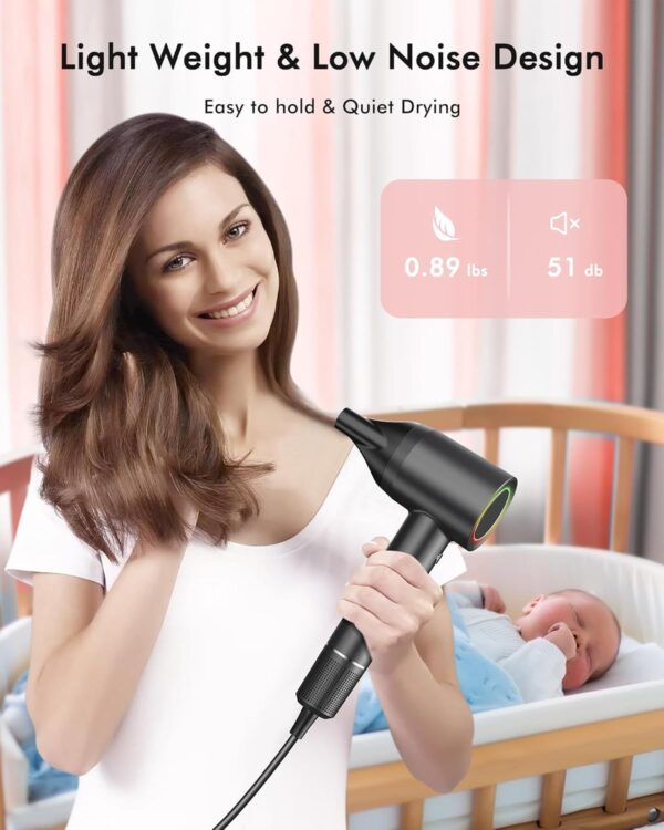 Limited Time Deal 50%OFF! Hair Dryer, 160000 RPM Professional High Speed Ionic Blow Dryer - Image 6