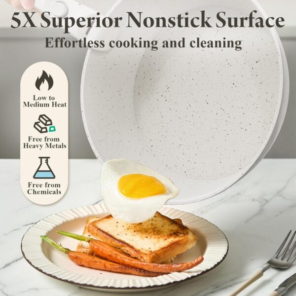 Limited Time Deal 42%OFF! 19 Pcs Pots and Pans Set Non Stick Ceramic Cookware Set - Image 6