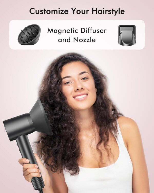 Limited Time Deal 50%OFF! Hair Dryer, 160000 RPM Professional High Speed Ionic Blow Dryer - Image 7