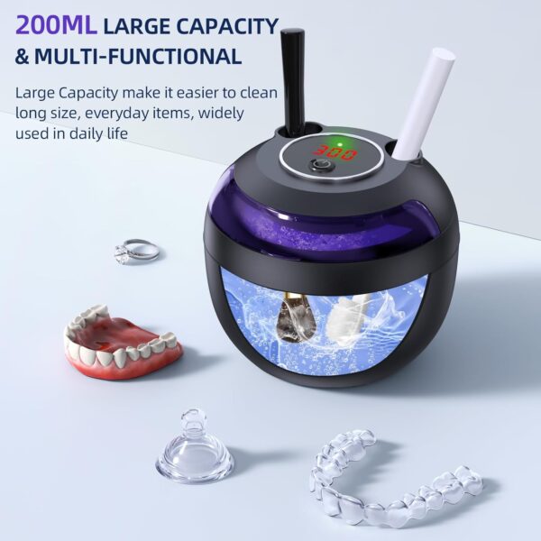 Limited Time Deal 33%OFF! Ultrasonic Retainer Cleaner, Retainer Cleaner Machine - Image 7