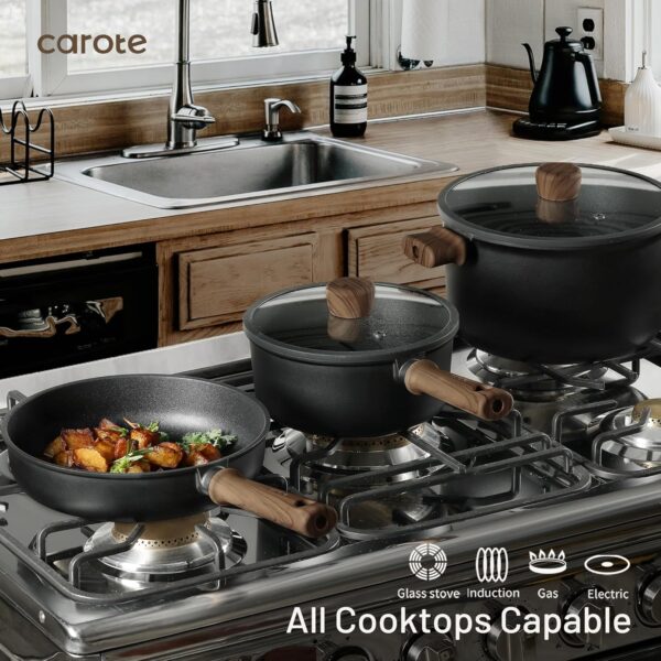 Limited Time Deal 43%OFF! CAROTE Nonstick Pots and Pans,Cookware Set 16pcs Kitchen Cooking Sets - Image 7