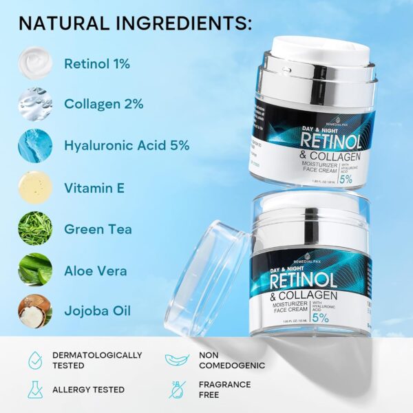 Limited Time Deal 47%OFF! REMEDIAL PAX Face Moisturizer Retinol Cream - Image 3