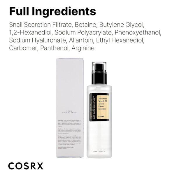 Limited Time Deal 36%OFF! COSRX Snail Mucin 96% Power Repairing Essence - Image 6