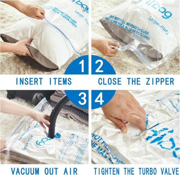 Limited Time Deal 40%OFF! HIBAG Vacuum Storage Bags, 30-Pack Space Saver Vacuum Storage Bag - Image 7