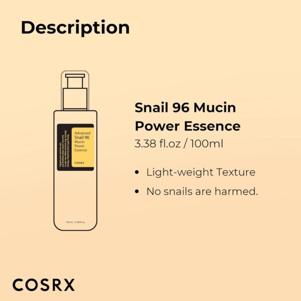 Limited Time Deal 36%OFF! COSRX Snail Mucin 96% Power Repairing Essence - Image 8