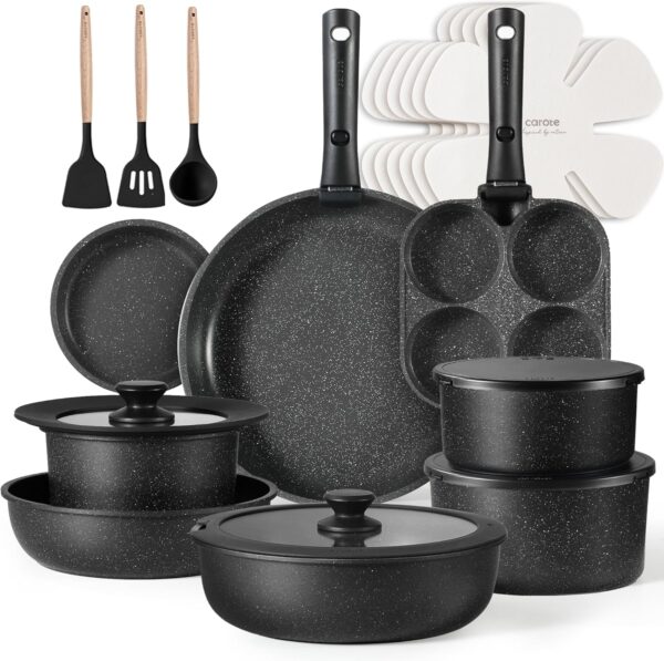 Limited Time Deal 54%OFF! CAROTE 23pcs Pots and Pans Set Non Stick