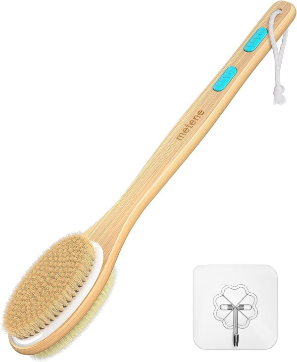 Limited Time Deal 41%OFF! Metene Shower Brush with Soft and Stiff Bristles