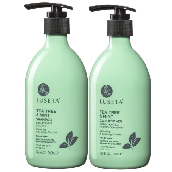 Limited Time Deal 47%OFF! Luseta Tea Tree Mint Shampoo and Conditioner for Hair