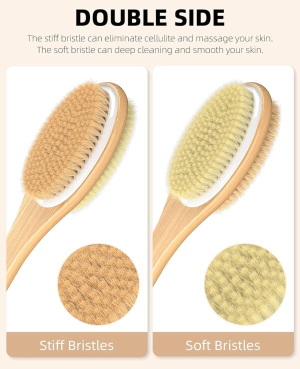 Limited Time Deal 41%OFF! Metene Shower Brush with Soft and Stiff Bristles - Image 3