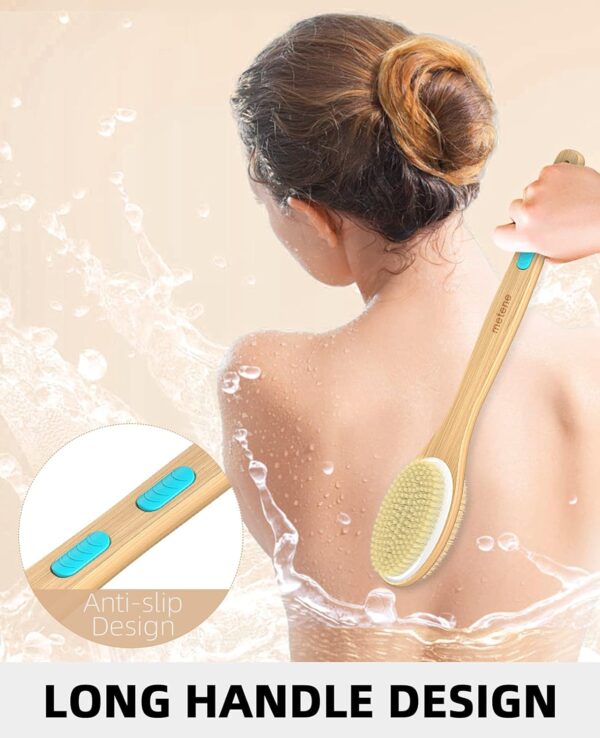 Limited Time Deal 41%OFF! Metene Shower Brush with Soft and Stiff Bristles - Image 4