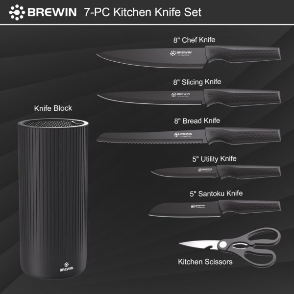 Limited Time Deal 50%OFF! Knife Set, Brewin Kitchen Knife Set, Knives Set for Kitchen - Image 6