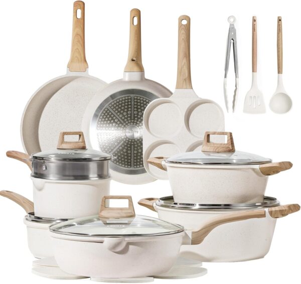 Limited Time Deal 33%OFF! CAROTE 21Pcs Pots and Pans Set, Nonstick Cookware Sets - Image 8