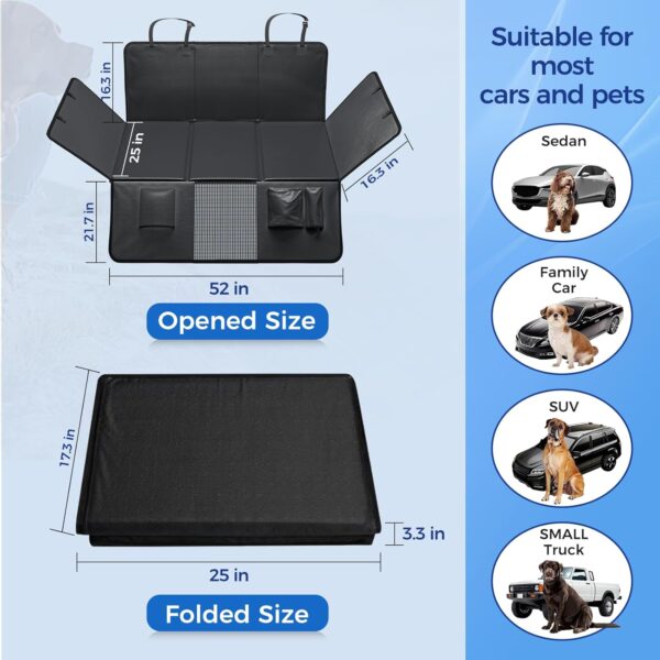 Limited Time Deal 38%OFF! Back Seat Extender for Dogs, PU Leather Dog Car Seat Cover for Back Seat - Image 8