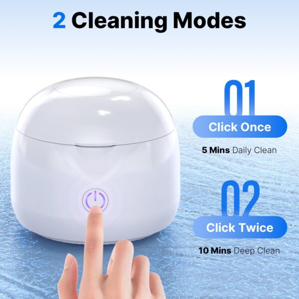 Limited Time Deal 40%OFF! Ultrasonic Retainer Cleaner - UV Dental Cleaner - Image 6