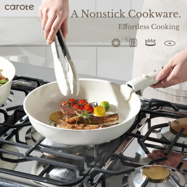 Limited Time Deal 62%OFF! CAROTE 11pcs Pots and Pans Set, Nonstick Cookware - Image 7
