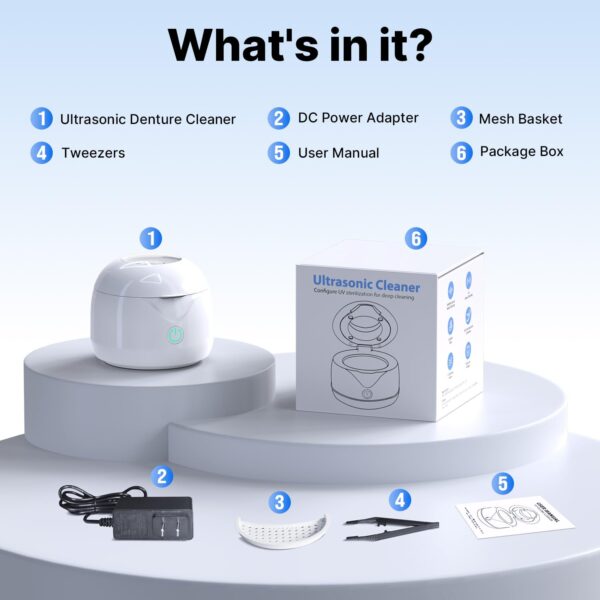 Limited Time Deal 40%OFF! Ultrasonic Retainer Cleaner - UV Dental Cleaner - Image 9