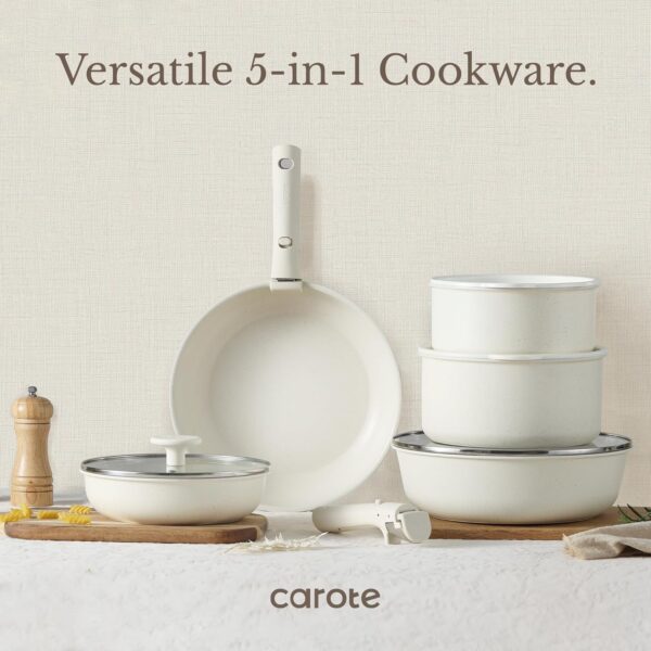 Limited Time Deal 62%OFF! CAROTE 11pcs Pots and Pans Set, Nonstick Cookware - Image 9