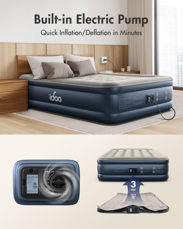 Limited Time Deal 40%OFF! iDOO Queen Air Mattress with Built in Pump - Image 4