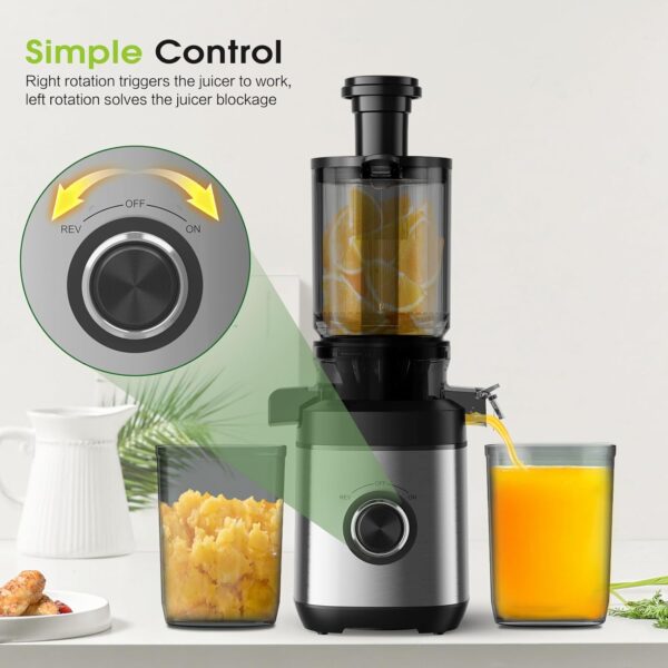 Limited Time Deal 71%OFF! Juicer Machines, Cold Press Juicer for Whole Fruit and Vegetable - Image 4
