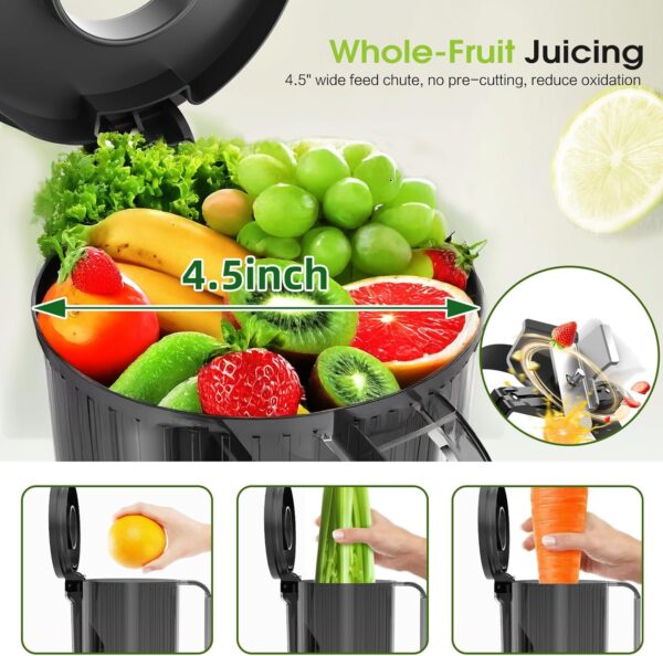 Limited Time Deal 71%OFF! Juicer Machines, Cold Press Juicer for Whole Fruit and Vegetable - Image 5